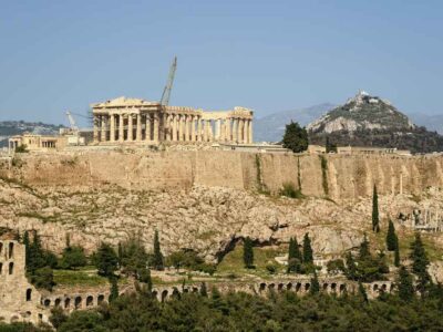 View of Acropolis in Athens Greece