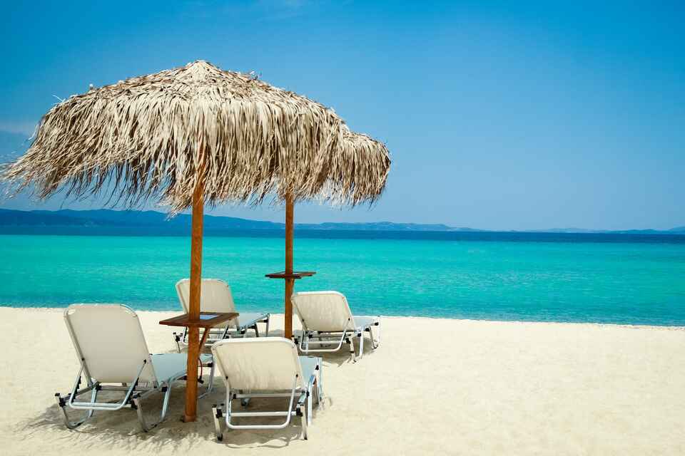 Relax on the seashore in Greece