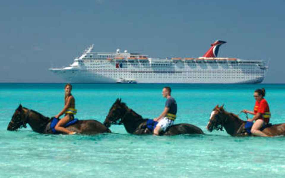 Horseback on the beach in Nassau from a Carnival Cruise