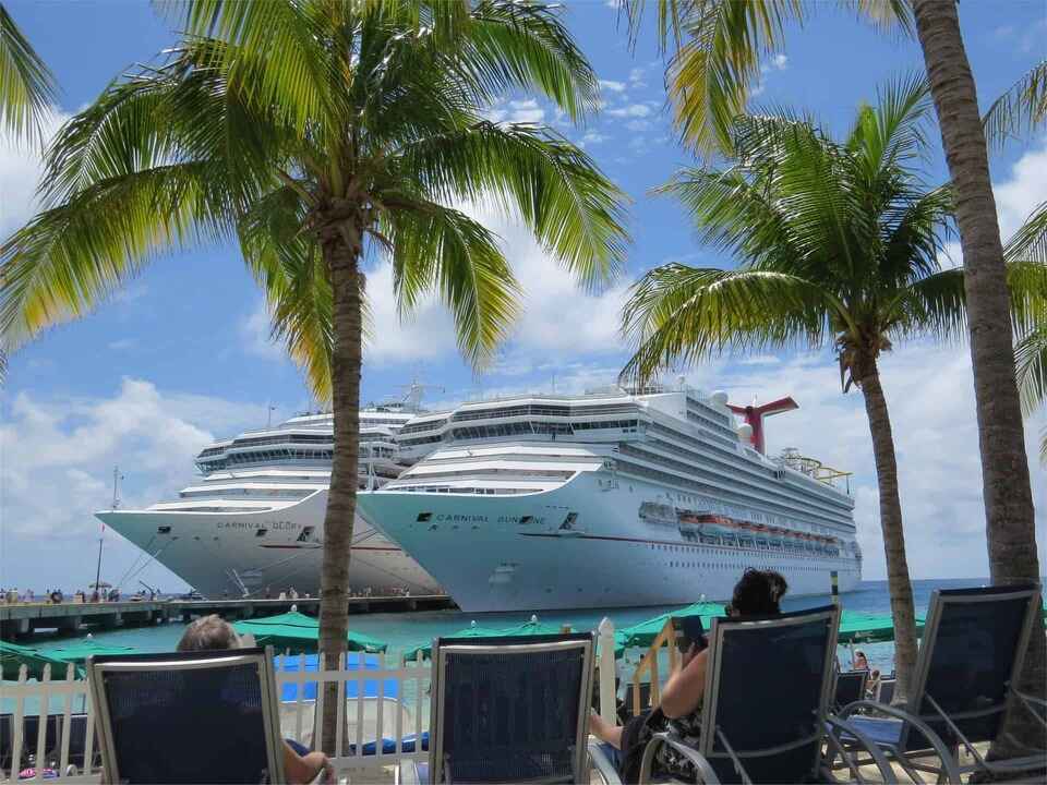 Carnival Cruise ships in Port at Nassau, Bahamas