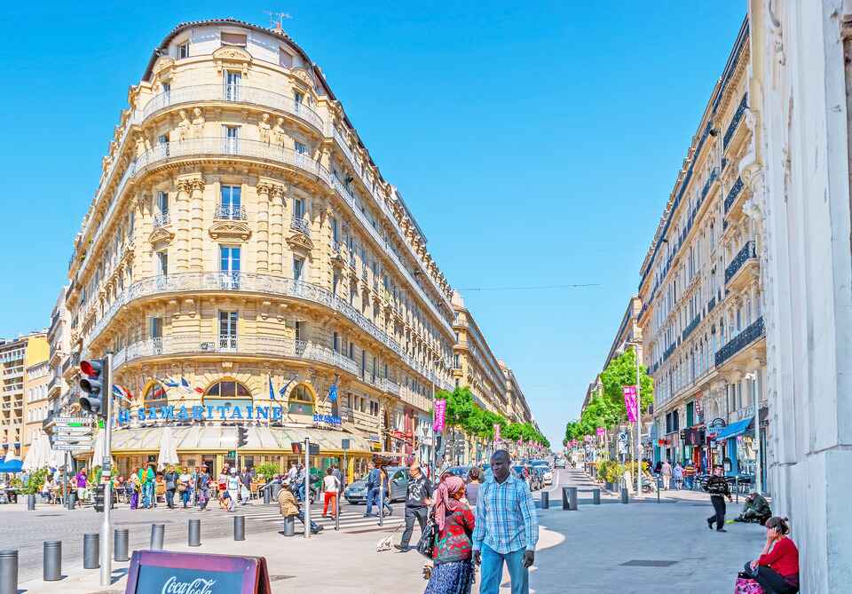 Rue de la Republique in Marseilles, France
